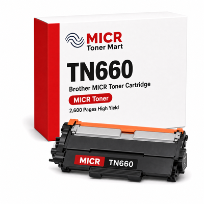 Brother TN660 TN-660 MICR Toner Cartridge for Check Printing | MFC-L2700DW HL-L2380DW HL-L2300D | High Yield 2,600 Pages