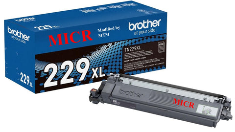Brother TN229XLBK TN-229XLBK New OEM Converted MICR Toner Cartridge for Check Printing. For HL-L3220CDW, HL-L3280CDW, HL-L3295CDW, HL-L3300CDW, HL-L8245CDW, MFC-L3720CDW, MFC-L3765CDW, MFC-L3780CDW, and MFC-L8395CDW  Prints. 3K Yield.