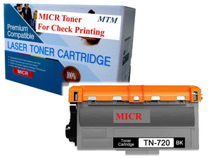 Brother TN720 TN-720 MICR Toner for Check Printing. For HL-5450DN HL-5470DW HL-6180DW MFC-8710DW MFC-8910DW MFC-8950DW laser printers. 8.5K Yield.