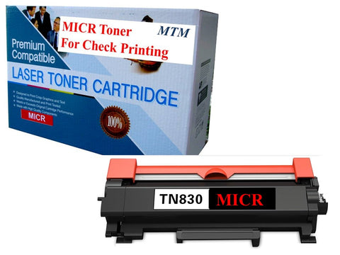 MICR TONER MART Compatible Brother TN830 TN-830 MICR Toner Cartridge for Check Printing. For HL-L2400D HL-L2460DW HL-L2405W HL-L2465DW HL-L2480DW DCP-L2640DW MFC-L2820DW XL MFC-L2820DW Printers. 1.2K