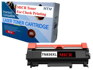 MICR TONER MART Compatible Brother TN830XL TN-830XL MICR Toner Cartridge for Check Printing. For HL-L2400D HL-L2460DW HL-L2405W HL-L2465DW HL-L2480DW DCP-L2640DW MFC-L2820DW XL MFC-L2820DW Printers. 3K