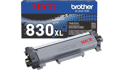 Brother TN830XL TN-830XL New OEM Converted MICR Toner Cartridge for Check Printing. For HL-L2400D HL-L2460DW HL-L2405W HL-L2465DW HL-L2480DW DCP-L2640DW MFC-L2820DW XL MFC-L2820DW Printers. 3K
