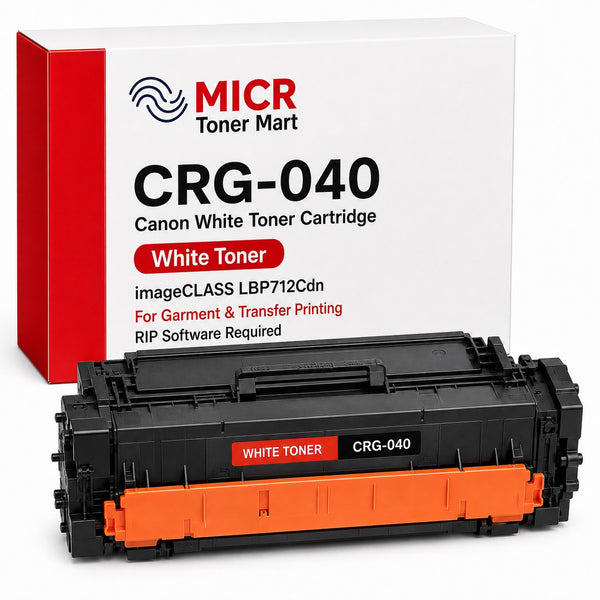 Canon 040 CRG-040 White Toner Cartridge for Garment & Transfer Printing | imageCLASS LBP712Cdn | RIP-Ready