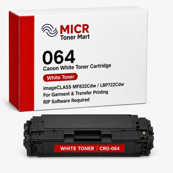 Canon 064 CRG-064 White Toner Cartridge for Garment & Transfer Printing | imageCLASS MF832Cdw LBP722Cdw | RIP Software Required