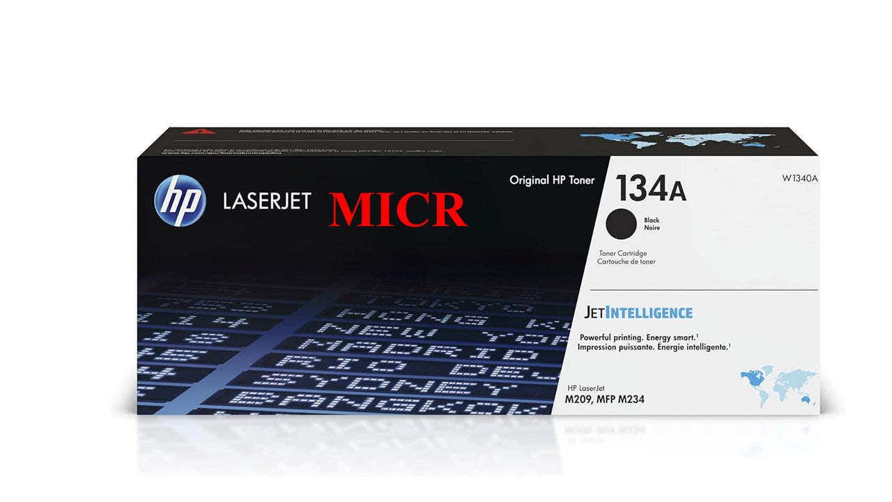 HP 134A W1340A 134X W1340X New Genuine OEM Converted MICR Toner for Check Printing.  209dw MFP M234dw M234sdw Printers. Standard YIeld 1.1K