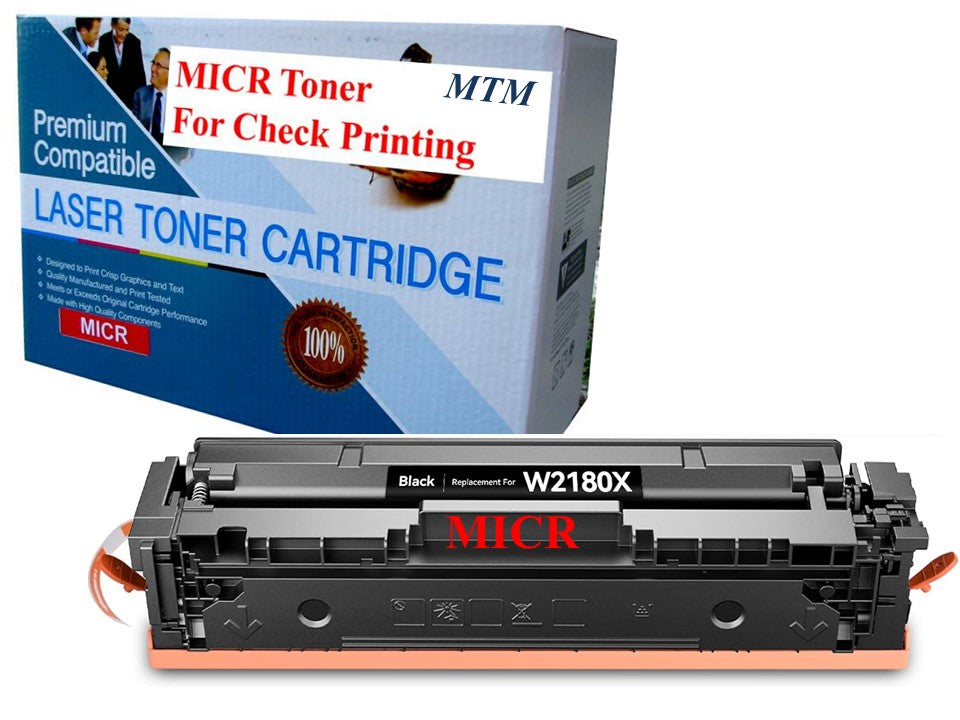 HP 218X 218A W2180X W2180A MICR Toner for Check Printing. Color Laserjet Pro 3201dw MFP 3301cdw 3301fdw 3301sdw Extra High Yield 3.2K