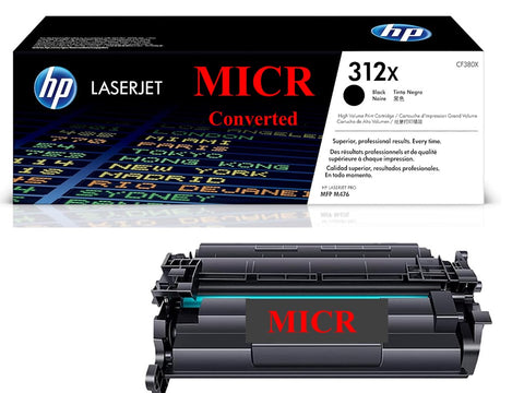 HP 312X CF380X New Genuine OEM Converted MICR Toner for Check Printing. Color Laserjet MFP M476nw M476dn M476dw M476 Extra High Yield 4.4K