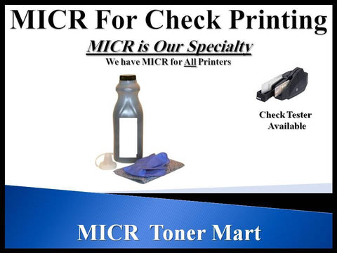 Universal MICR Toner Refill for Bank Check Printing. For Dell, Lexmark, Ricoh, Samsung, Xerox Monochrome Laser Printers. 120 grams. 7K Yield. TONER ONLY.
