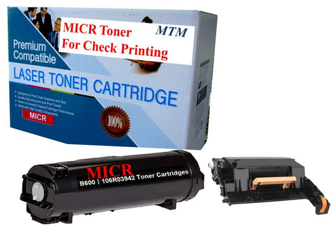 Xerox 3655 106R02738 106R02740  MICR Toner and MICR Drum Unit for Check Printing. Phaser 3655 Printers. Extra High Capacity 25,000 prints.