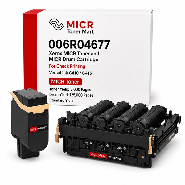 Xerox 006R04677 MICR Toner and Drum Cartridge for Check Printing | VersaLink C410 C415 | Standard Yield 3,000 Pages