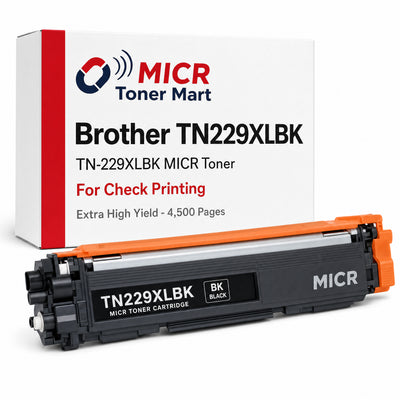 Brother TN229XLBK TN-229XLBK MICR Toner Cartridge for Check Printing | Extra High Yield 4,500 Pages | HL-L3220CW HL-L3240CDW MFC-L3760CDW