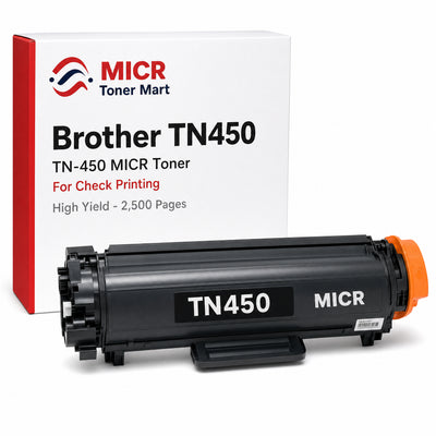 Brother TN450 TN-450 MICR Toner Cartridge for Check Printing | High Yield 2,500 Pages | HL-2280DW HL-2270DW MFC-7360N MFC-7860DW