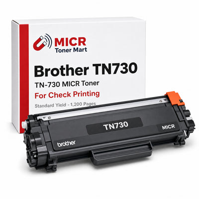 Brother TN730 TN-730 MICR Toner Cartridge for Check Printing | Standard Yield 1,200 Pages | MFC-L2710DW MFC-L2750DW HL-L2350DW