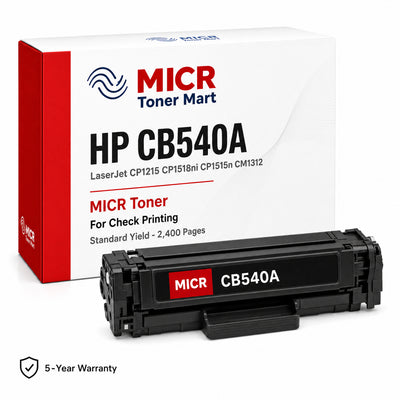 HP 125A CB540A MICR Toner Cartridge for Check Printing | Standard Yield 2,400 Pages | LaserJet CP1215 CP1518ni CP1515n CM1312