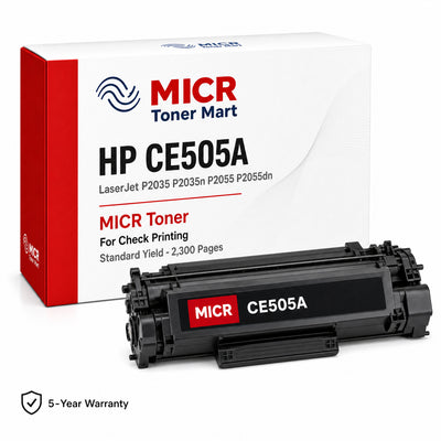 HP 05A CE505A MICR Toner Cartridge for Check Printing | Standard Yield 2,300 Pages | LaserJet P2035 P2035n P2055 P2055dn