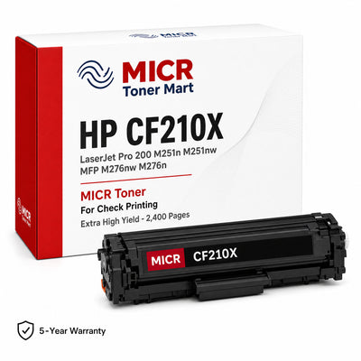 HP 131X CF210X MICR Toner Cartridge for Check Printing | Extra High Yield 2,400 Pages | LaserJet Pro 200 M251n M251nw MFP M276nw M276n