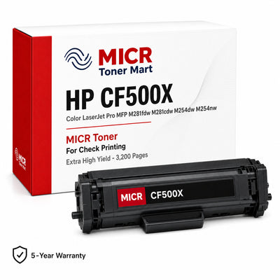 HP 202X CF500X MICR Toner Cartridge for Check Printing | Color LaserJet Pro MFP M281fdw M281cdw M254dw M254nw | Extra High Yield 3,200 Pages