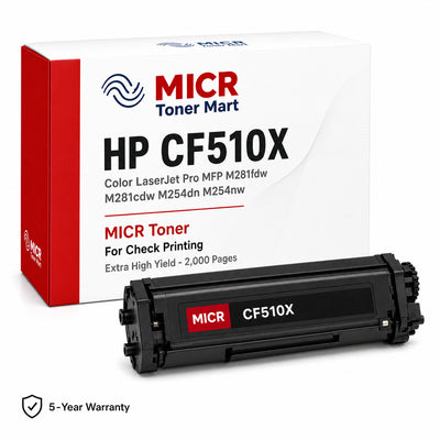 HP 204X CF510X MICR Toner Cartridge for Check Printing | Color LaserJet Pro M154a M154nw MFP M180n M180nw M181fw M181fdw | High Yield 3,200 Pages