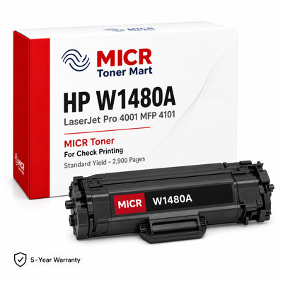 HP 148A W1480A MICR Toner Cartridge for Check Printing | LaserJet Pro 4001 MFP 4101 | Standard Yield 2,900 Pages