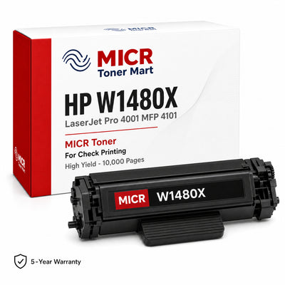 HP 148X W1480X MICR Toner Cartridge for Check Printing | LaserJet Pro 4001 MFP 4101 | High Yield 10,000 Pages