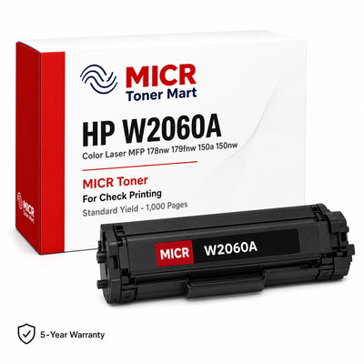 HP 116A W2060A MICR Toner Cartridge for Check Printing | Standard Yield 1,000 Pages | Color Laser MFP 178nw 179fnw 150a 150nw