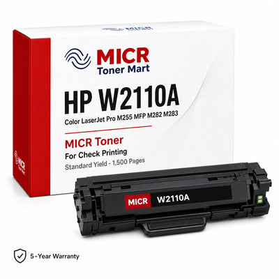 HP 206A W2110A MICR Toner Cartridge for Check Printing | Color LaserJet Pro M255 MFP M282 M283 | Standard Yield 1,500 Pages