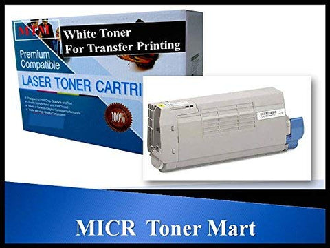 Okidata White Laser Toner C711 C711N C711DN C711DTN 44318604 (NOT for C711WT) 11K White Toner Cartridge for Heat Transfer Printing