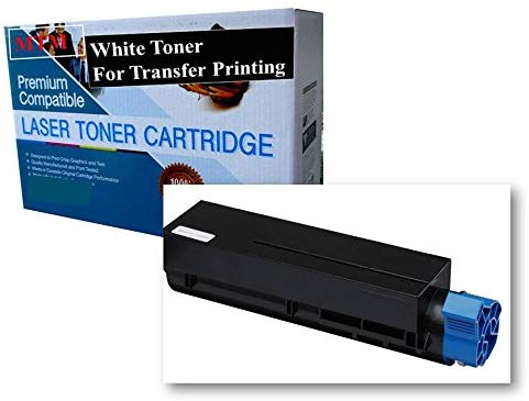 OKI 43640301 White Toner Cartridge for Garment & Transfer Printing | B2200 B2400 | Solid White Transfers