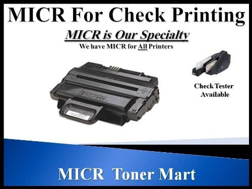 Samsung MICR Toner ML-2850 ML-2851ND 5K Compatible MICR Toner Cartridge. Prints 15,000 Checks